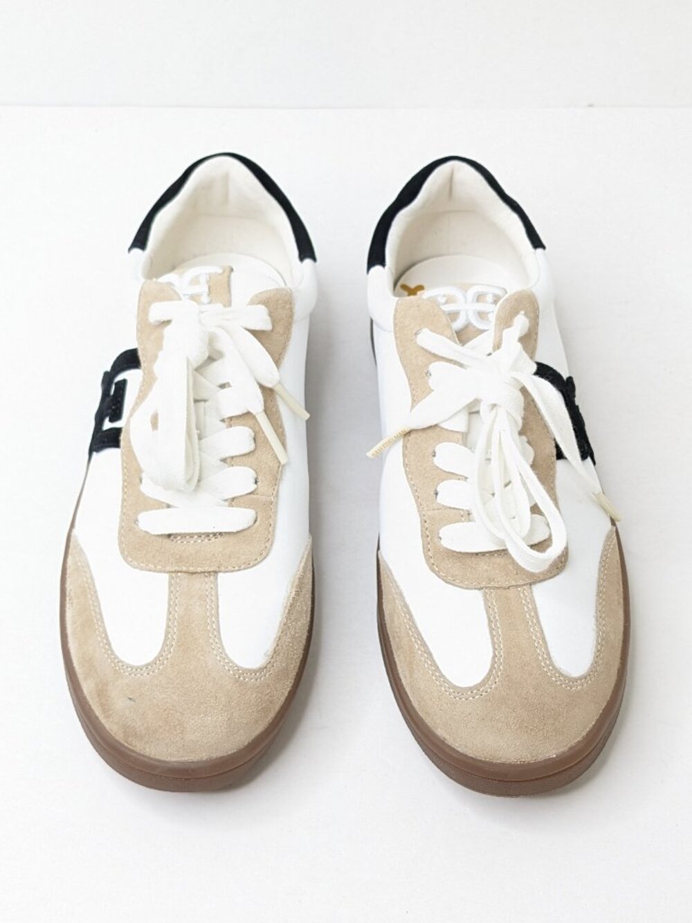 Sam Edelman Timmie Casual Sneakers White Tan Black Suede Women's 6.5 - Picture 3 of 8